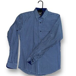 AKO MISMO a casual shirt blue  and white size M